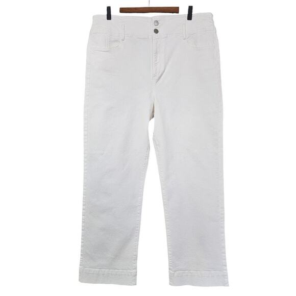 Ann Taylor The Easy Straight Jeans White Size 16 - Picture 4 of 7